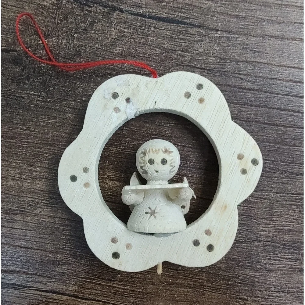 Vintage And Handmade Christmas Ornament Lot Of 10 Star Angel Duck Snowman  A9